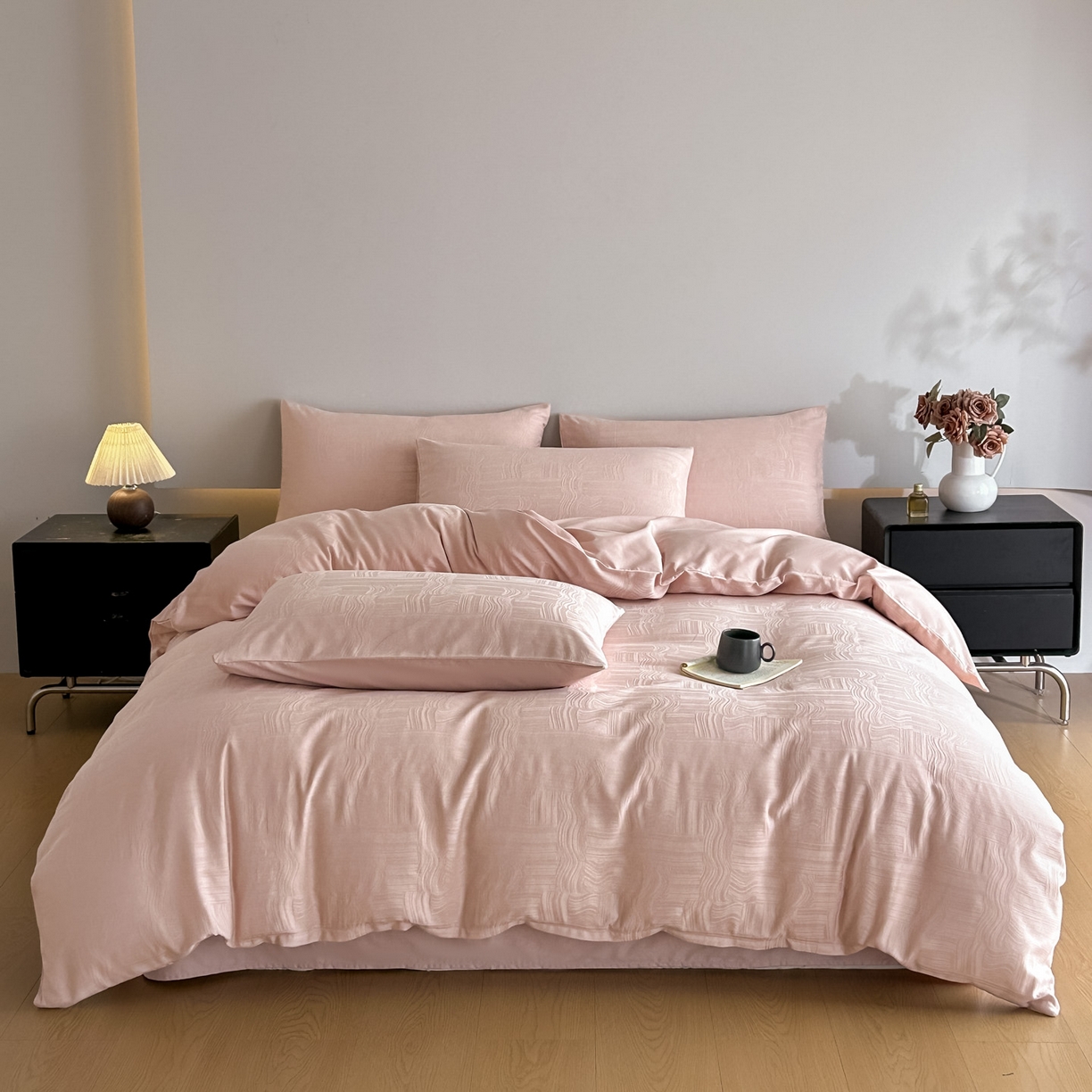 91家纺网 家纺一手货源 找家纺 （总）曼之夏 2026新款50支长绒棉毛巾绣四件套