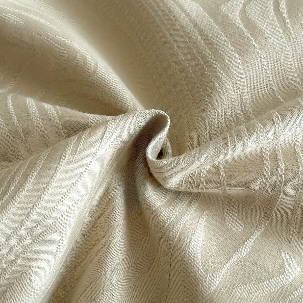 91家纺网 家纺一手货源 找家纺 曼之夏 2026新款60支全棉水洗浮雕提花四件套 凯迪娜-浅茶色