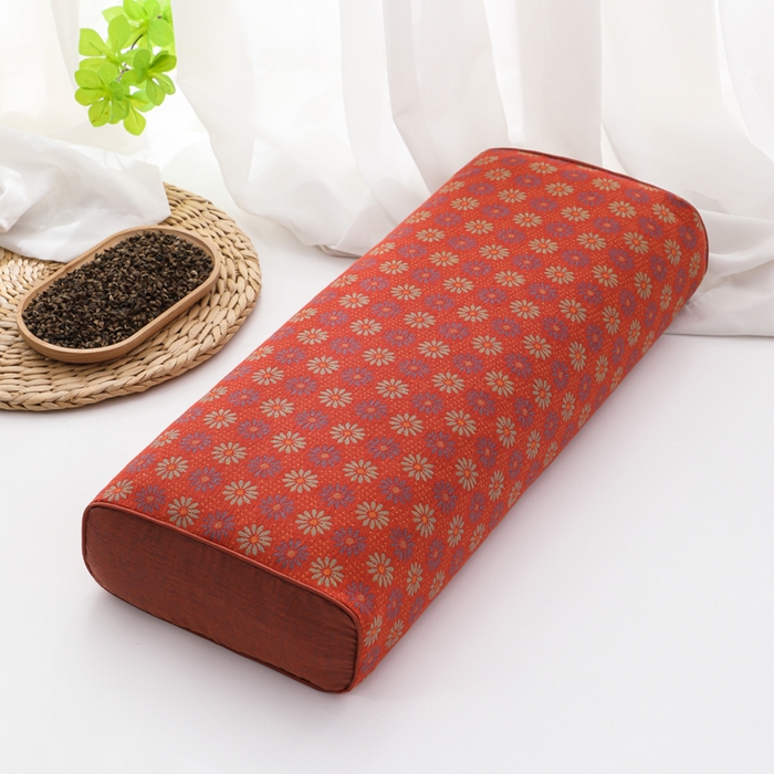 91家纺网 家纺一手货源 找家纺 （总）仁宇枕业 2026新款全棉提花双层纱金条款荞麦枕头枕芯