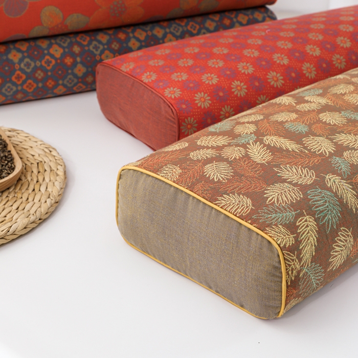 91家纺网 家纺一手货源 找家纺 （总）仁宇枕业 2026新款全棉提花双层纱金条款荞麦枕头枕芯