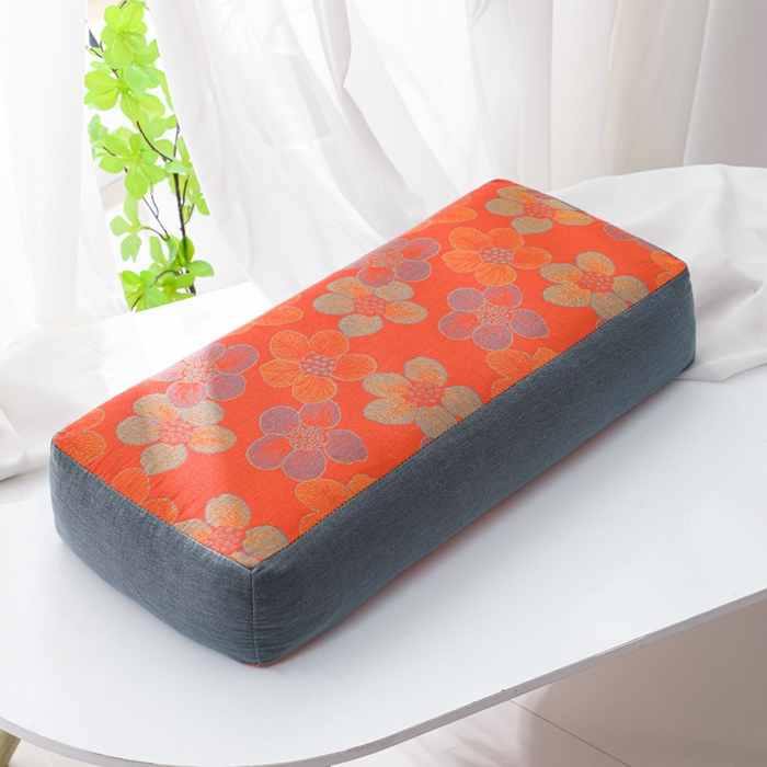 91家纺网 家纺一手货源 找家纺 （总）仁宇枕业 2026新款全棉提花双层纱宽边长款荞麦枕头枕芯