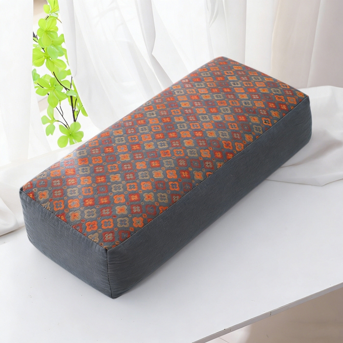 91家纺网 家纺一手货源 找家纺 （总）仁宇枕业 2026新款全棉提花双层纱宽边长款荞麦枕头枕芯