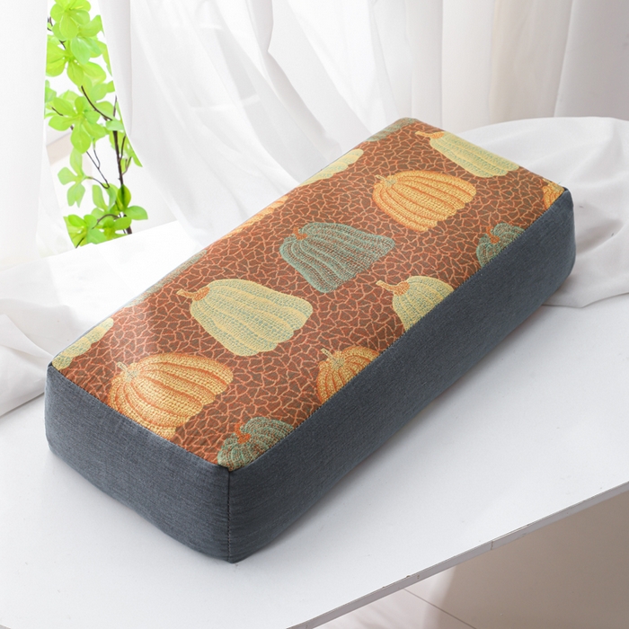 91家纺网 家纺一手货源 找家纺 （总）仁宇枕业 2026新款全棉提花双层纱宽边长款荞麦枕头枕芯