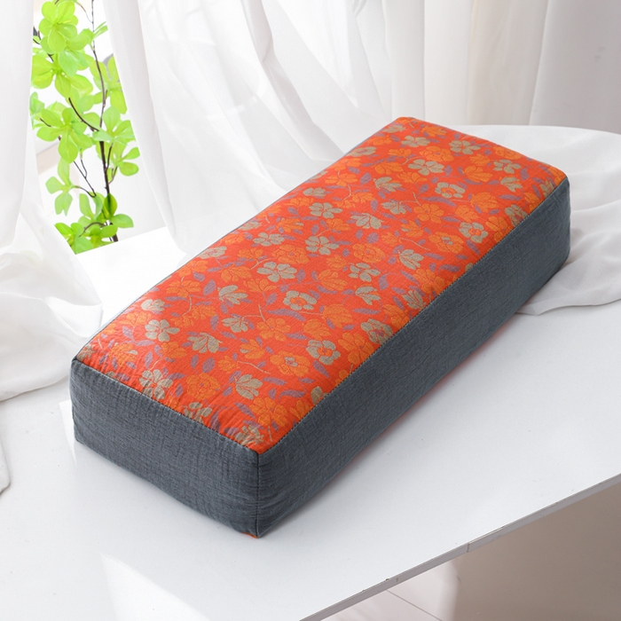 91家纺网 家纺一手货源 找家纺 （总）仁宇枕业 2026新款全棉提花双层纱宽边长款荞麦枕头枕芯