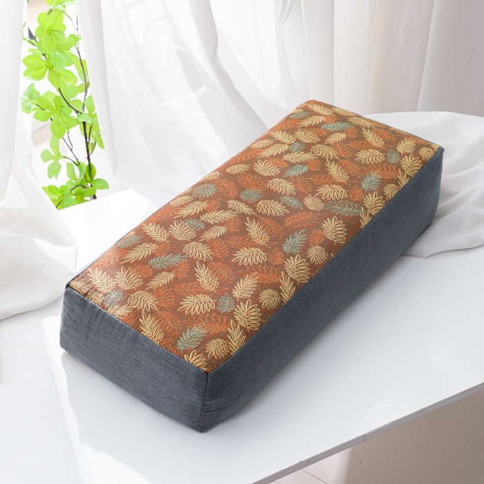 91家纺网 家纺一手货源 找家纺 （总）仁宇枕业 2026新款全棉提花双层纱宽边长款荞麦枕头枕芯