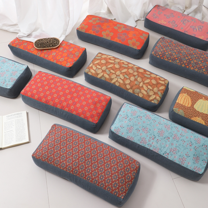 91家纺网 家纺一手货源 找家纺 （总）仁宇枕业 2026新款全棉提花双层纱宽边长款荞麦枕头枕芯