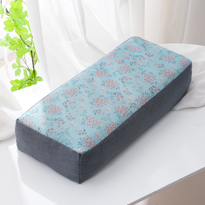 91家纺网 家纺一手货源 找家纺 （总）仁宇枕业 2026新款全棉提花双层纱宽边长款荞麦枕头枕芯