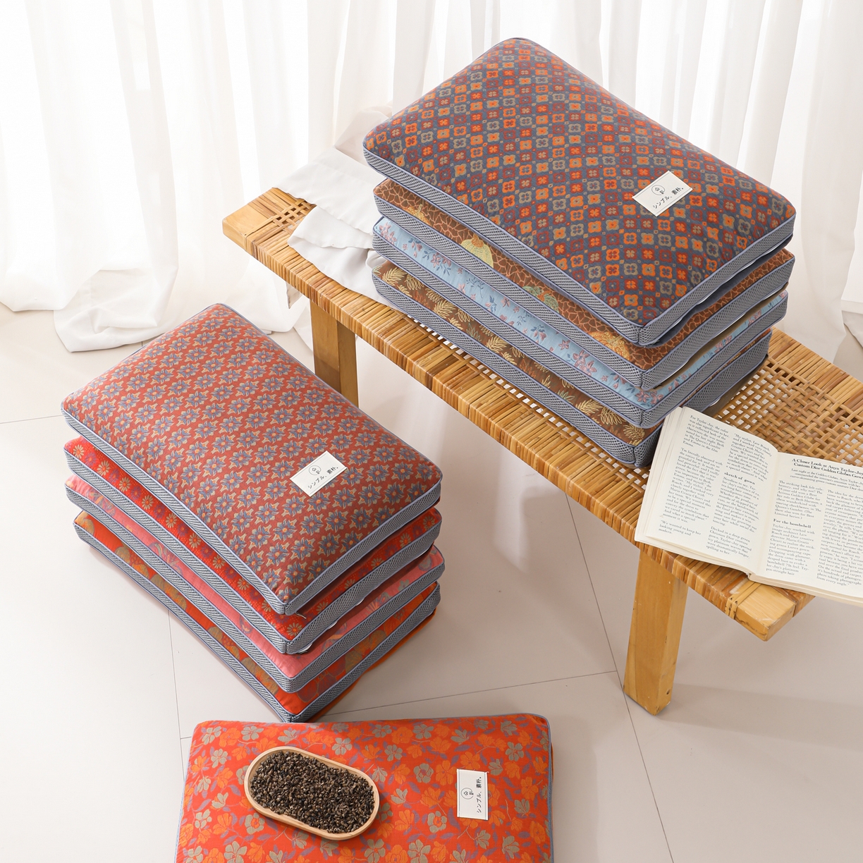 91家纺网 家纺一手货源 找家纺 （总）仁宇枕业 2026新款全棉提花双层纱面包透气款荞麦枕头枕芯