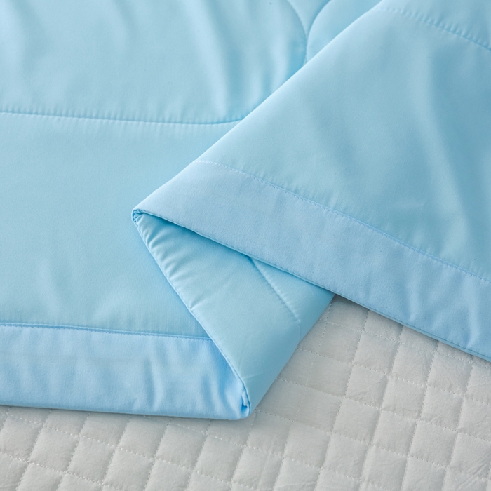 91家纺网 家纺一手货源 找家纺 美丽折家纺 2026新款乳胶被夏凉被空调被 蓝色