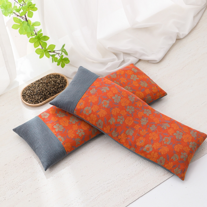 91家纺网 家纺一手货源 找家纺 （总）仁宇枕业 2026新款全棉提花双层纱拼色款腰枕头枕护颈枕头枕芯