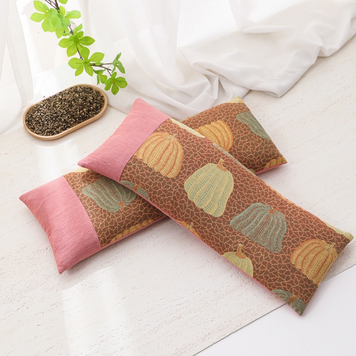 91家纺网 家纺一手货源 找家纺 （总）仁宇枕业 2026新款全棉提花双层纱拼色款腰枕头枕护颈枕头枕芯