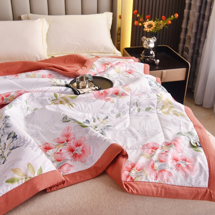 91家纺网 家纺一手货源 找家纺 美丽折家纺 2026新款乳胶被夏凉被空调被 蜜糖