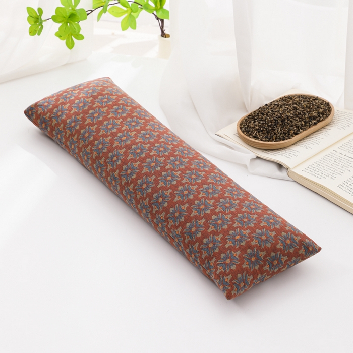 91家纺网 家纺一手货源 找家纺 （总）仁宇枕业 2026新款全棉提花双层纱腰枕头枕护颈荞麦枕头枕芯