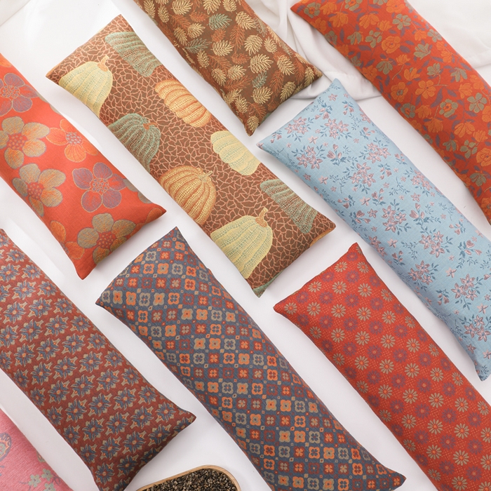 91家纺网 家纺一手货源 找家纺 （总）仁宇枕业 2026新款全棉提花双层纱腰枕头枕护颈荞麦枕头枕芯