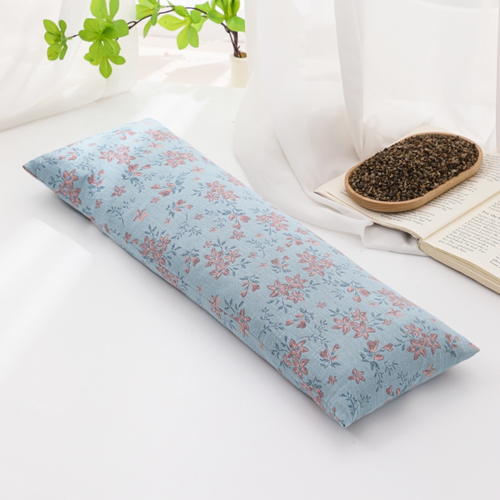 91家纺网 家纺一手货源 找家纺 （总）仁宇枕业 2026新款全棉提花双层纱腰枕头枕护颈荞麦枕头枕芯