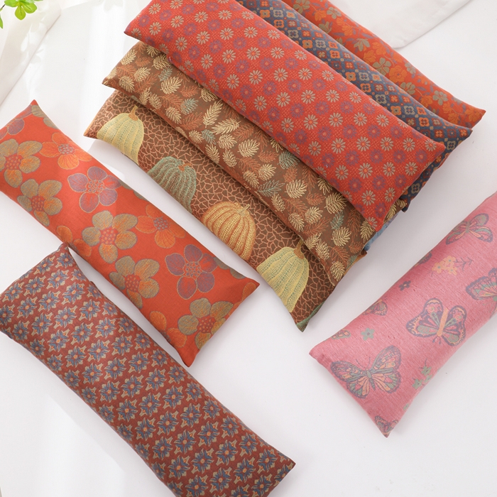 91家纺网 家纺一手货源 找家纺 （总）仁宇枕业 2026新款全棉提花双层纱腰枕头枕护颈荞麦枕头枕芯