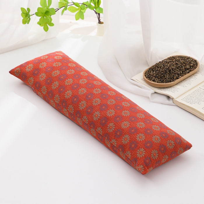 91家纺网 家纺一手货源 找家纺 （总）仁宇枕业 2026新款全棉提花双层纱腰枕头枕护颈荞麦枕头枕芯