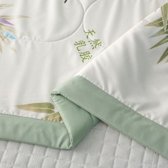 91家纺网 家纺一手货源 找家纺 美丽折家纺 2026新款乳胶被夏凉被空调被 青竹晚风