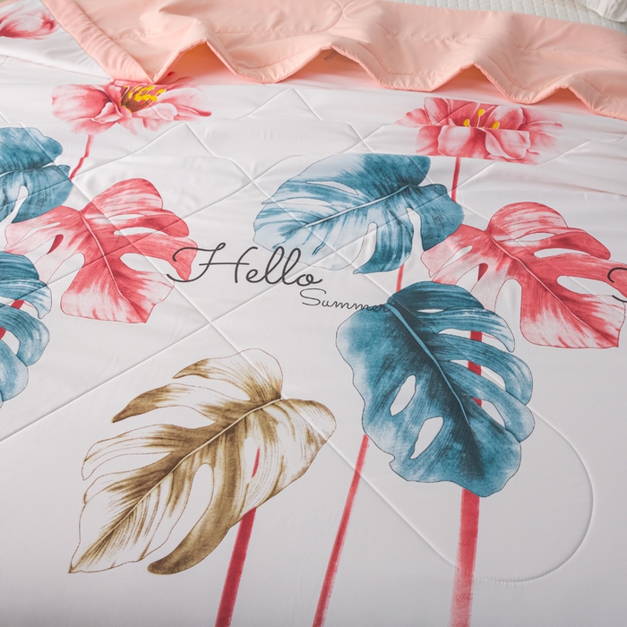 91家纺网 家纺一手货源 找家纺 美丽折家纺 2026新款乳胶被夏凉被空调被 清新夏日