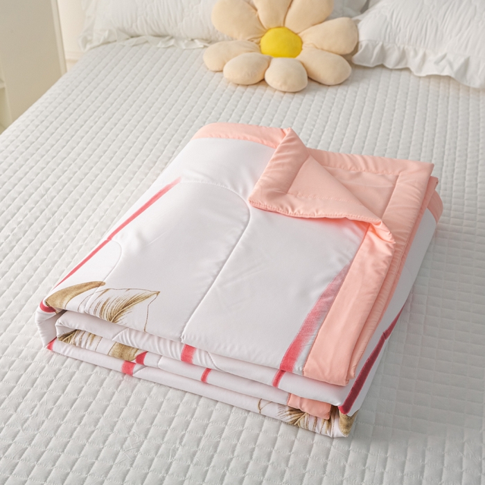 91家纺网 家纺一手货源 找家纺 美丽折家纺 2026新款乳胶被夏凉被空调被 清新夏日