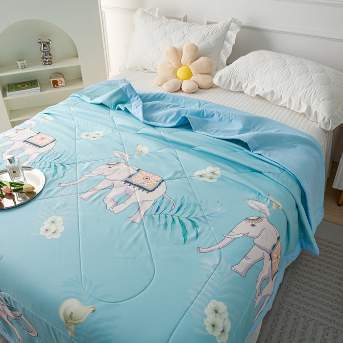 91家纺网 家纺一手货源 找家纺 美丽折家纺 2026新款乳胶被夏凉被空调被 泰象