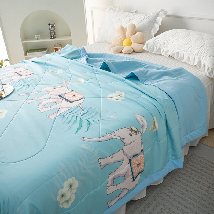 91家纺网 家纺一手货源 找家纺 美丽折家纺 2026新款乳胶被夏凉被空调被 泰象