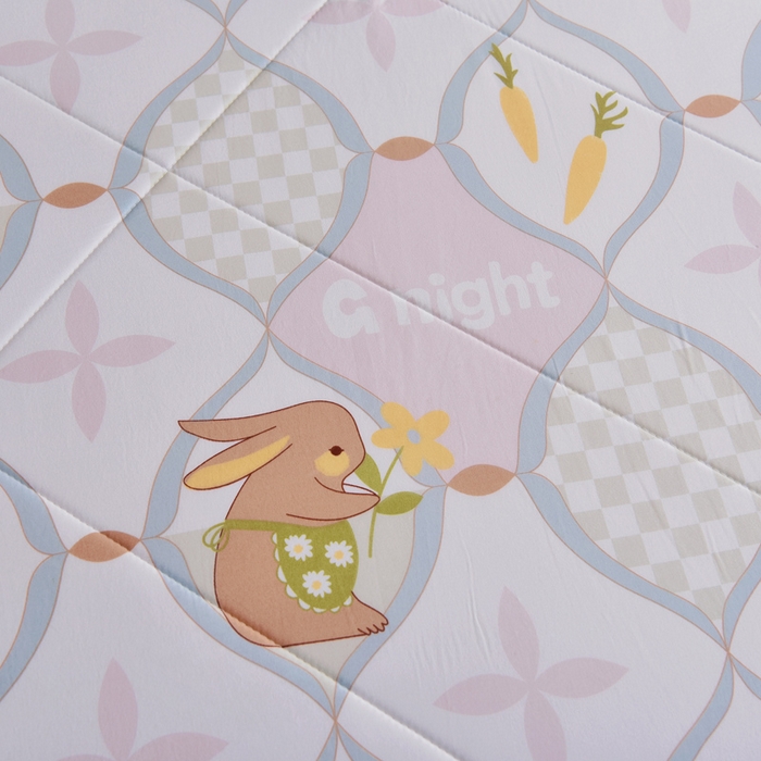 91家纺网 家纺一手货源 找家纺 美丽折家纺 2026新款乳胶被夏凉被空调被 兔个好运