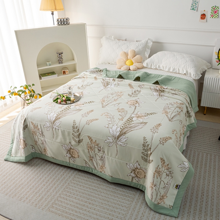 91家纺网 家纺一手货源 找家纺 美丽折家纺 2026新款乳胶被夏凉被空调被 晚秋