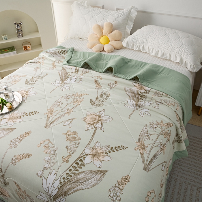 91家纺网 家纺一手货源 找家纺 美丽折家纺 2026新款乳胶被夏凉被空调被 晚秋