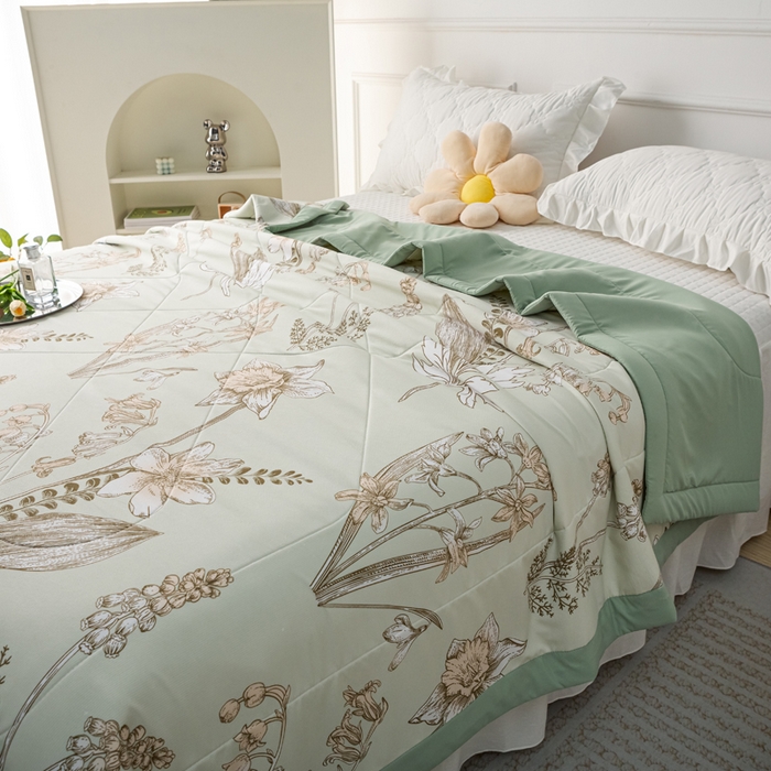 91家纺网 家纺一手货源 找家纺 美丽折家纺 2026新款乳胶被夏凉被空调被 晚秋