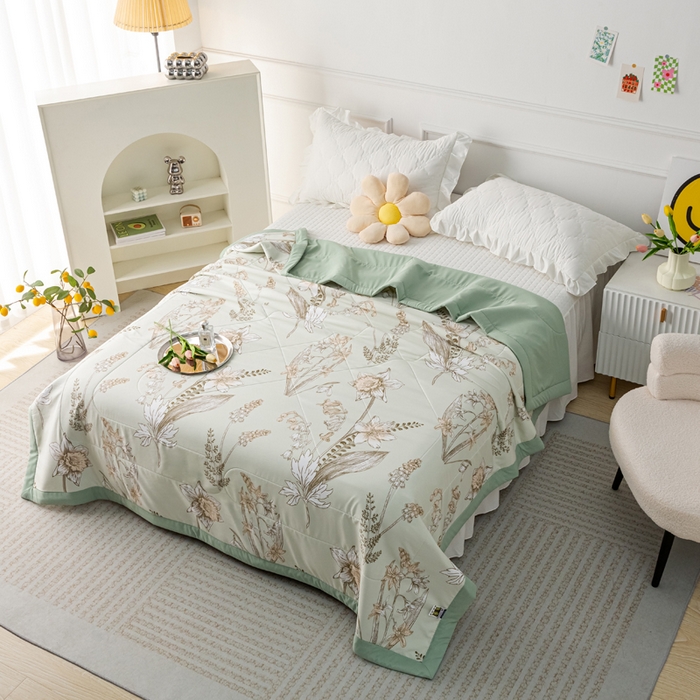 91家纺网 家纺一手货源 找家纺 美丽折家纺 2026新款乳胶被夏凉被空调被 晚秋