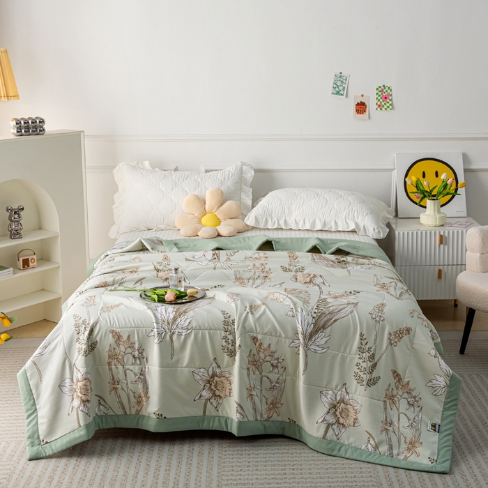 91家纺网 家纺一手货源 找家纺 美丽折家纺 2026新款乳胶被夏凉被空调被 晚秋