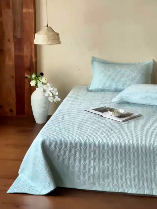 91家纺网 家纺一手货源 找家纺 傲蕾良品 2026新款韩国高量子冰丝床盖款软凉席 清水绿