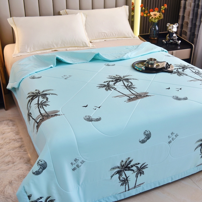 91家纺网 家纺一手货源 找家纺 美丽折家纺 2026新款乳胶被夏凉被空调被 夏日风情