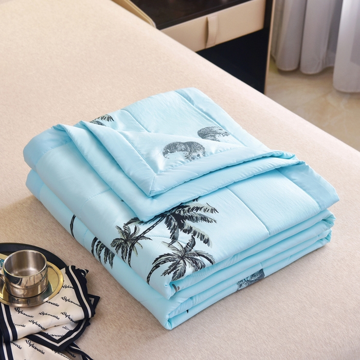 91家纺网 家纺一手货源 找家纺 美丽折家纺 2026新款乳胶被夏凉被空调被 夏日风情