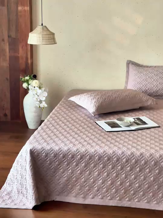 91家纺网 家纺一手货源 找家纺 傲蕾良品 2026新款韩国高量子冰丝床盖款软凉席 琉璃紫