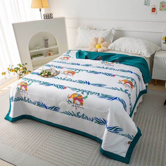 91家纺网 家纺一手货源 找家纺 美丽折家纺 2026新款乳胶被夏凉被空调被 新皇家