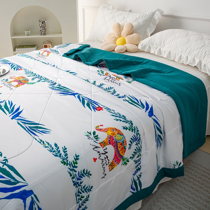 91家纺网 家纺一手货源 找家纺 美丽折家纺 2026新款乳胶被夏凉被空调被 新皇家