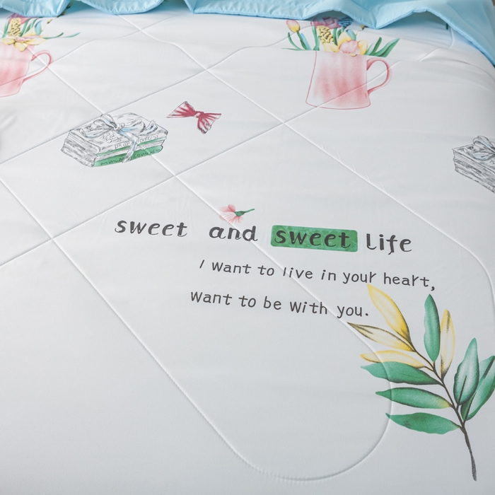 91家纺网 家纺一手货源 找家纺 美丽折家纺 2026新款乳胶被夏凉被空调被 幸福花瓶