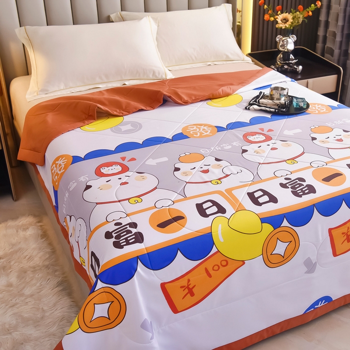 91家纺网 家纺一手货源 找家纺 美丽折家纺 2026新款乳胶被夏凉被空调被 一日暴富