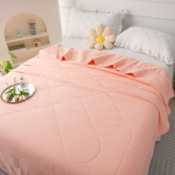 91家纺网 家纺一手货源 找家纺 美丽折家纺 2026新款乳胶被夏凉被空调被 玉色