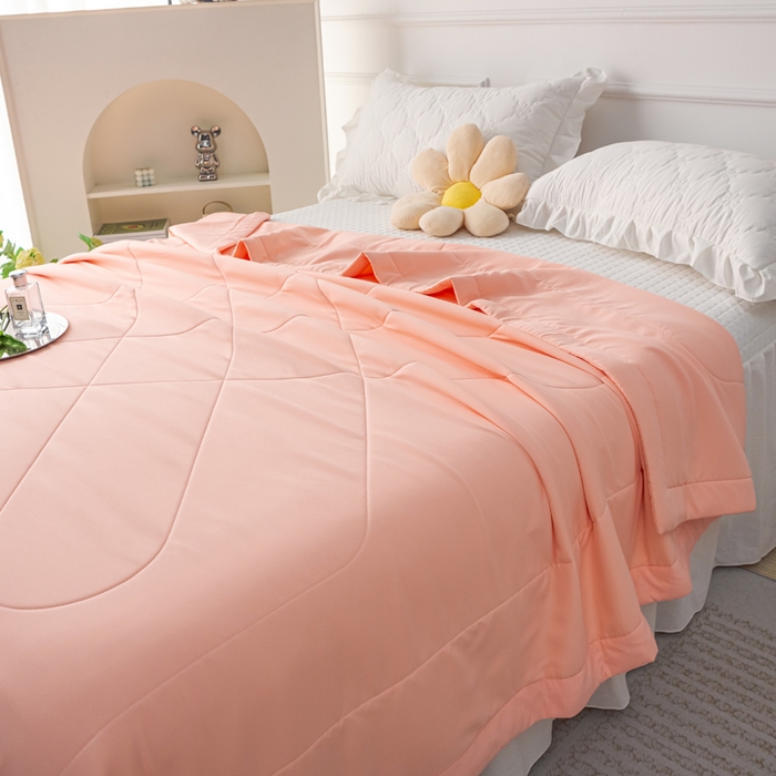 91家纺网 家纺一手货源 找家纺 美丽折家纺 2026新款乳胶被夏凉被空调被 玉色