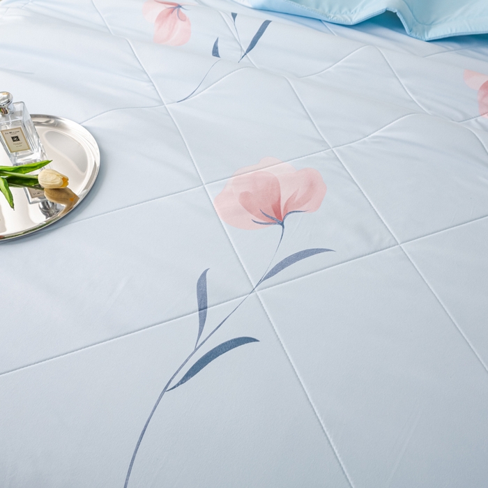 91家纺网 家纺一手货源 找家纺 美丽折家纺 2026新款乳胶被夏凉被空调被 郁金香