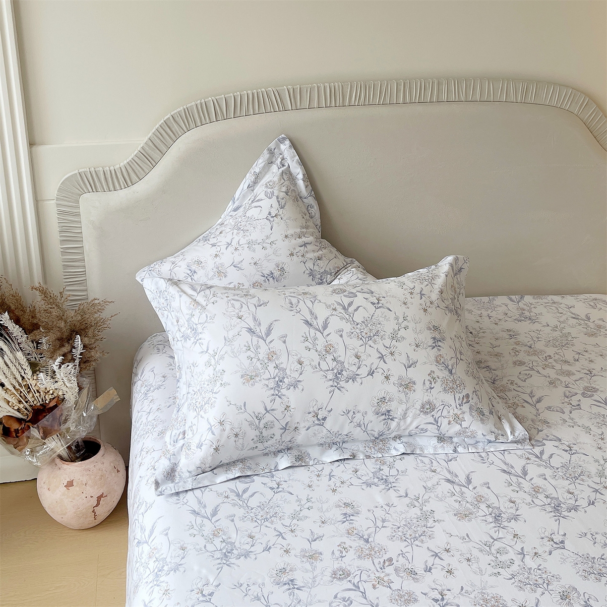 91家纺网 家纺一手货源 找家纺 （总）宝齐莱家纺 2026新款全棉纯棉13372印花单枕套枕套单件