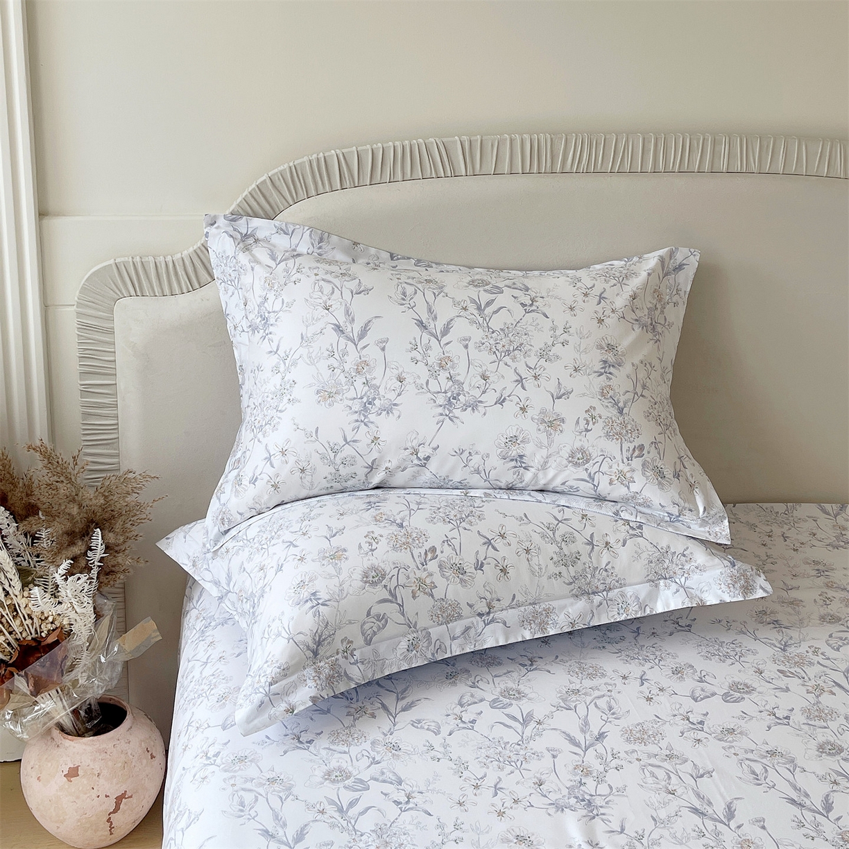 91家纺网 家纺一手货源 找家纺 （总）宝齐莱家纺 2026新款全棉纯棉13372印花单枕套枕套单件