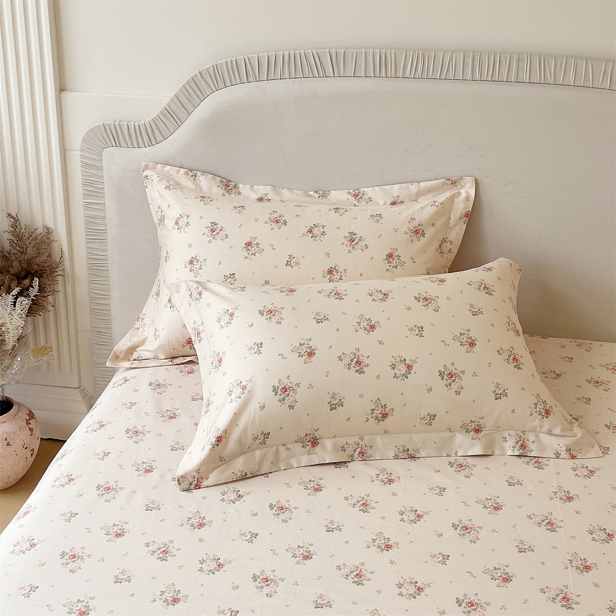 91家纺网 家纺一手货源 找家纺 （总）宝齐莱家纺 2026新款全棉纯棉13372印花单枕套枕套单件