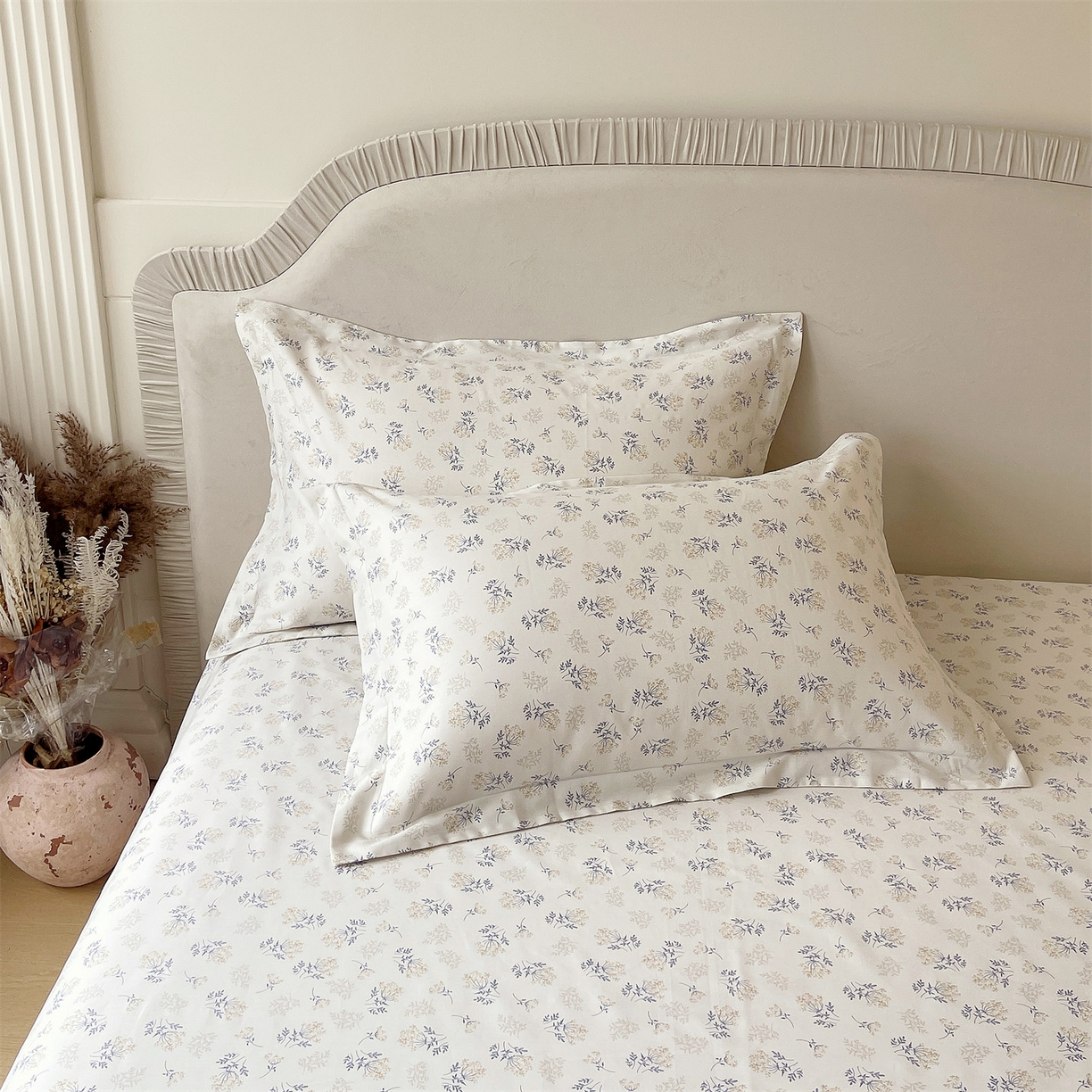 91家纺网 家纺一手货源 找家纺 （总）宝齐莱家纺 2026新款全棉纯棉13372印花单枕套枕套单件