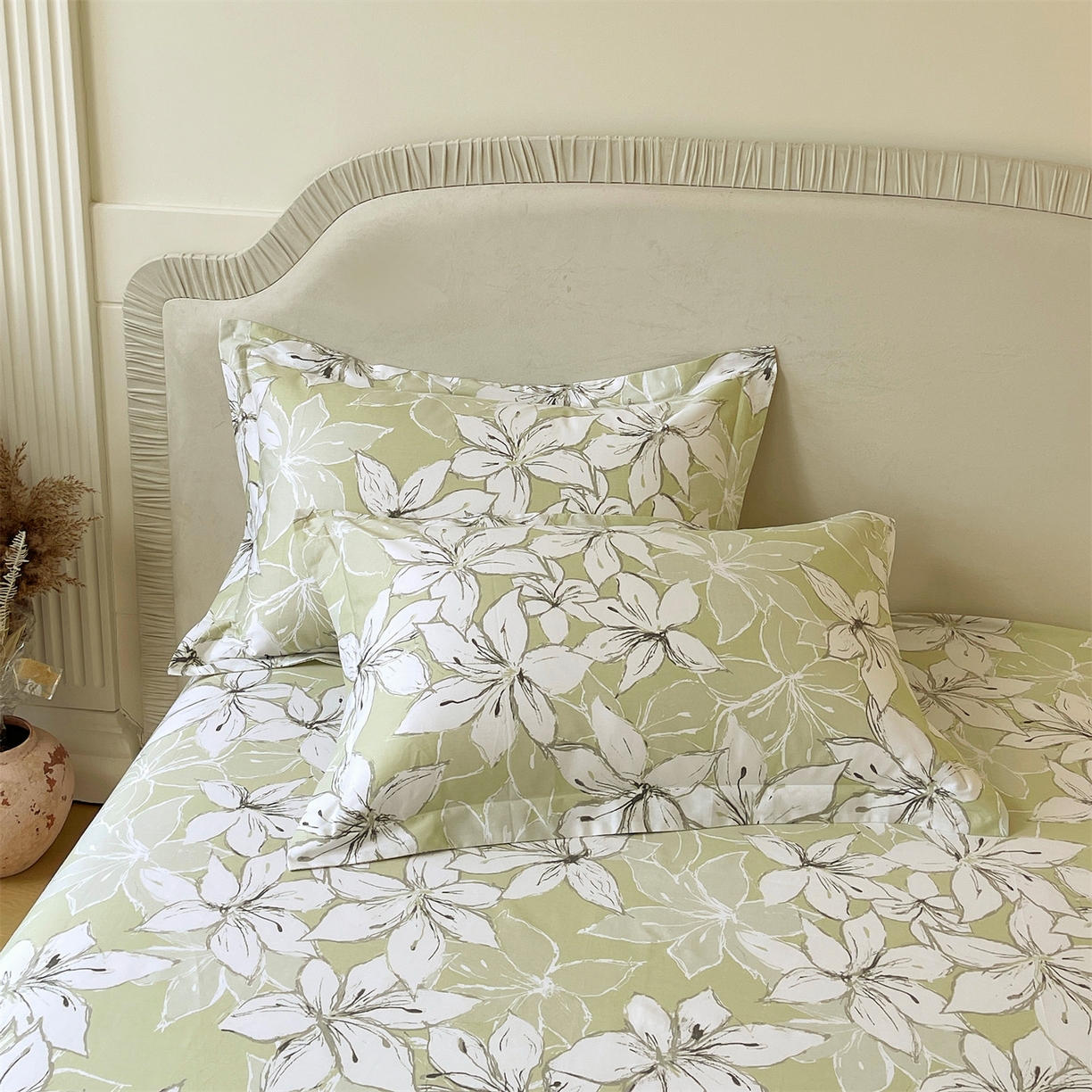 91家纺网 家纺一手货源 找家纺 （总）宝齐莱家纺 2026新款全棉纯棉13372印花单枕套枕套单件