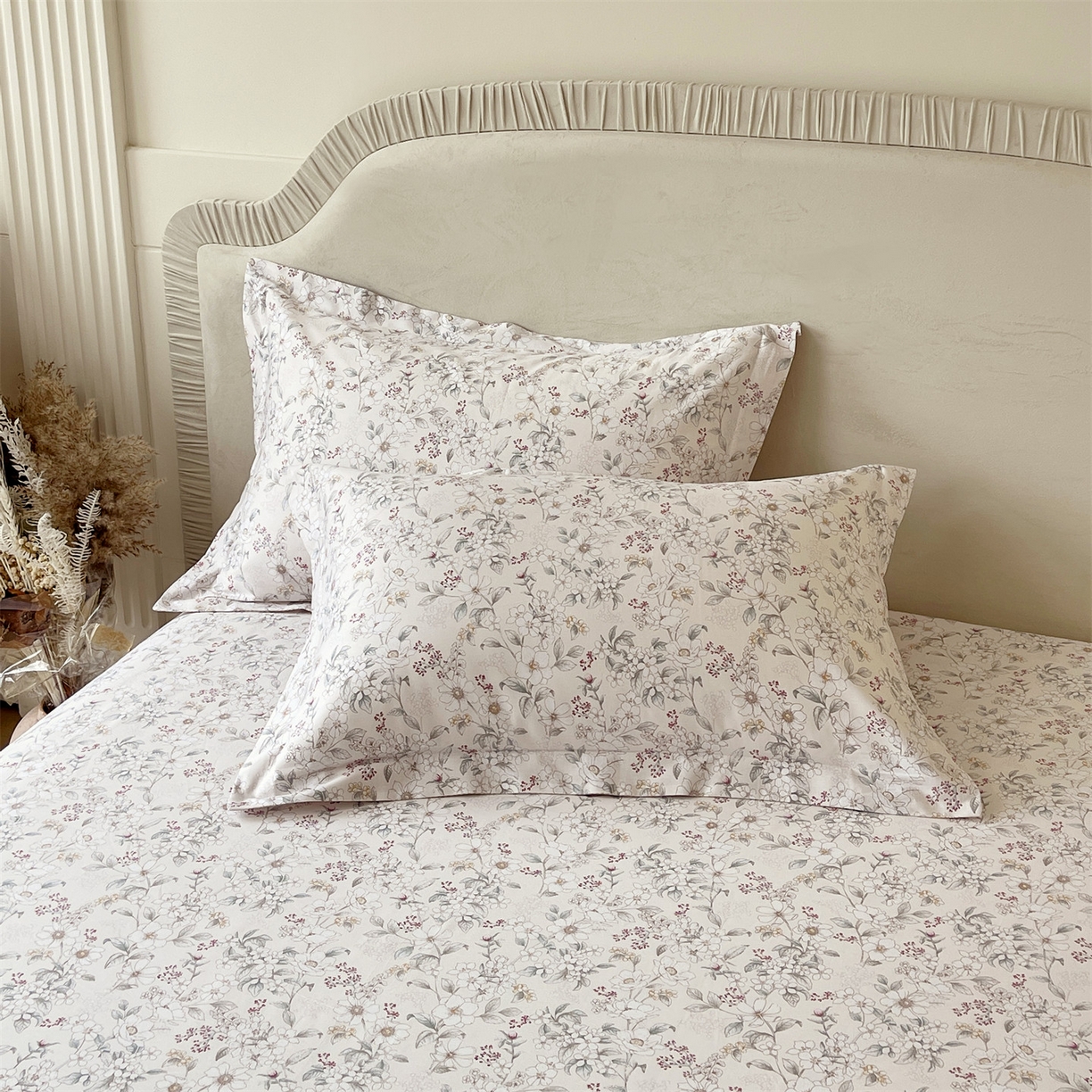 91家纺网 家纺一手货源 找家纺 （总）宝齐莱家纺 2026新款全棉纯棉13372印花单枕套枕套单件