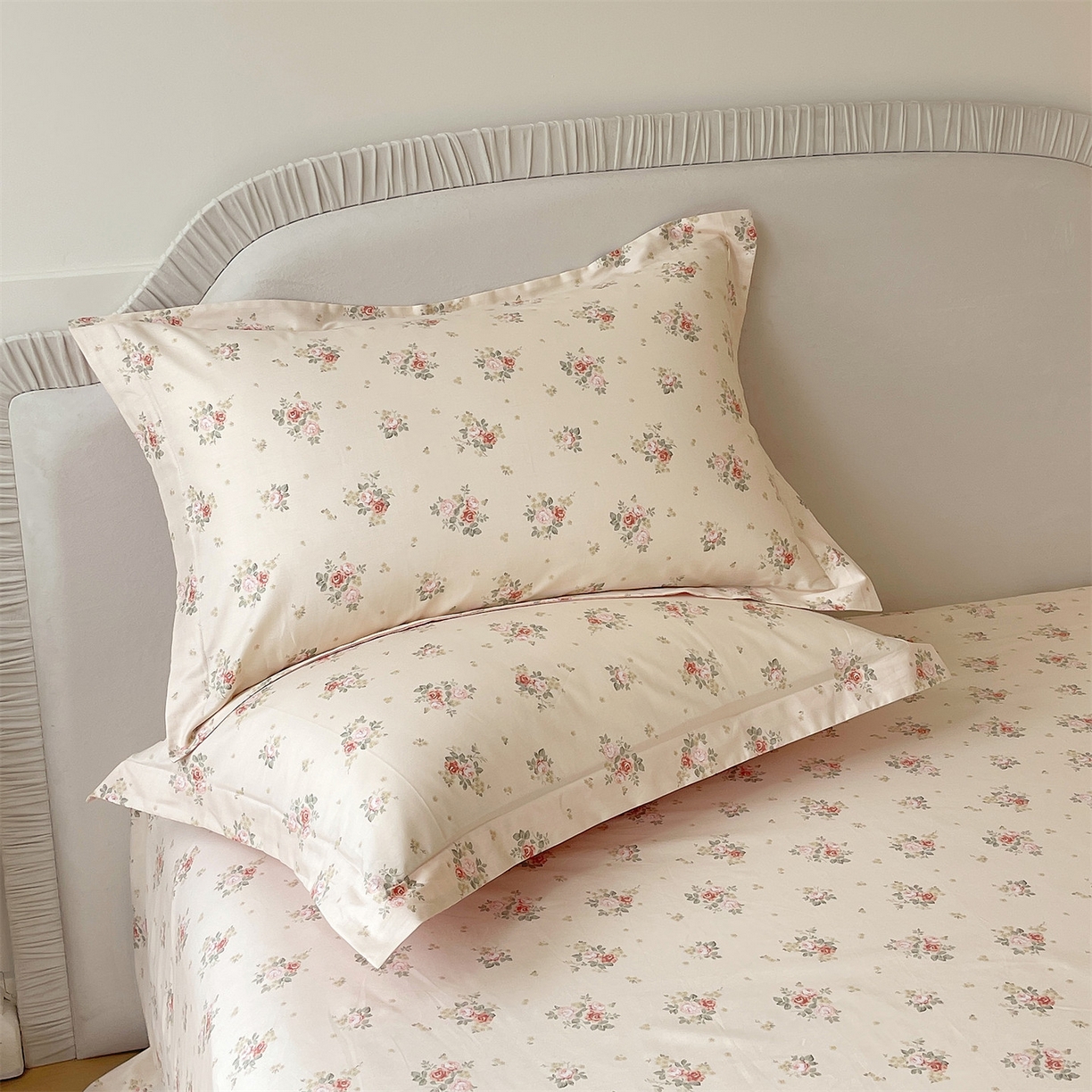 91家纺网 家纺一手货源 找家纺 宝齐莱家纺 2026新款全棉纯棉13372印花单枕套枕套单件 洛可可